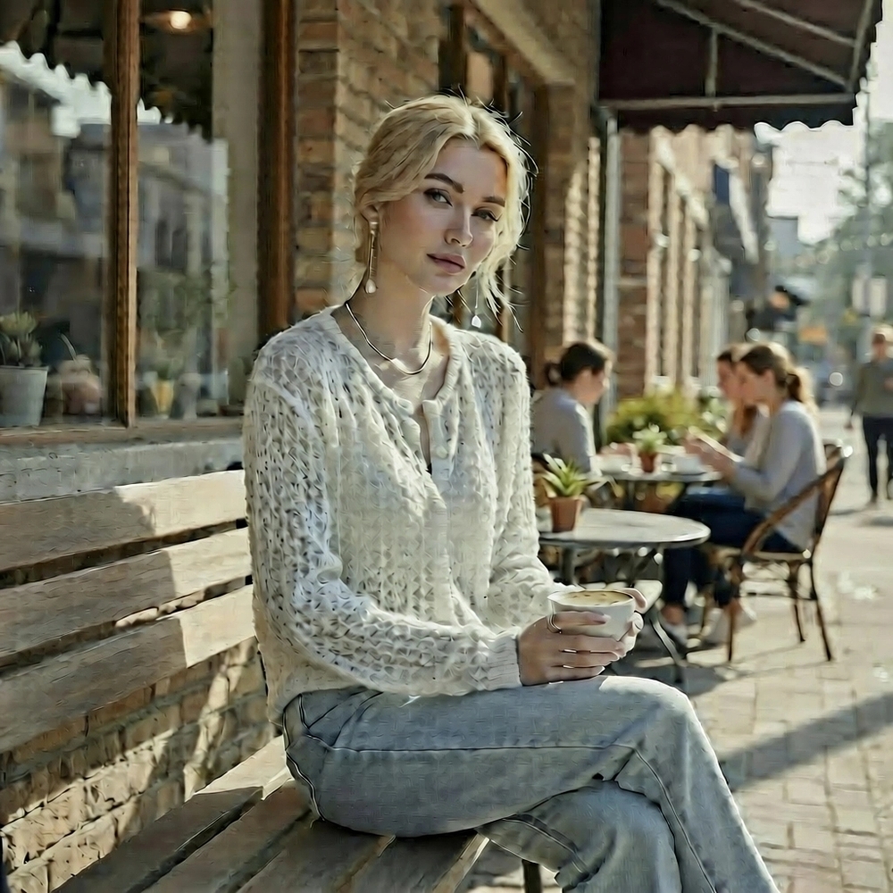 White Knit Cardigan